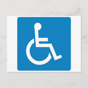 Carte Postale SIGNE D'AUTOROUTE D'ACCÈS AUX Handicap