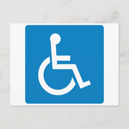 Carte Postale SIGNE D'AUTOROUTE D'ACCÈS AUX Handicap (Devant)