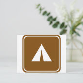 Carte Postale SIGNE D'AUTOROUTE DU Camping (Debout devant)