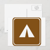 Carte Postale SIGNE D'AUTOROUTE DU Camping (Devant / Derrière)