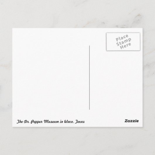 Carte Postale Signe de Dr. Pepper (Dos)