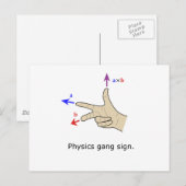 Carte Postale Signe de gang physique de la règle de droite (Devant / Derrière)