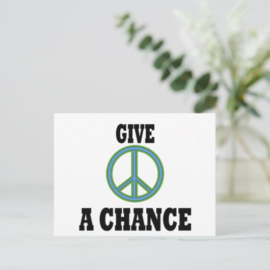 Carte Postale Signe de paix (Debout devant)