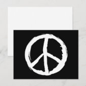 Carte Postale SIGNE DE PAIX expressionniste amusant | (Devant / Derrière)