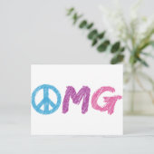 Carte Postale signe de paix omg (Debout devant)