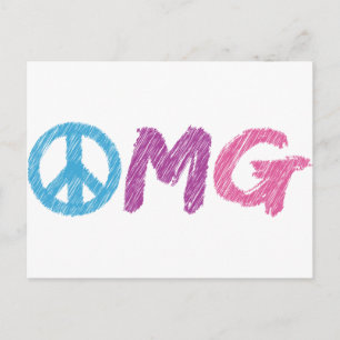 Carte Postale signe de paix omg