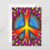 CARTE POSTALE SIGNE DE PAIX RETRO (Devant / Derrière)