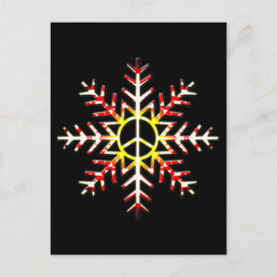 CARTE POSTALE SIGNE DE PAIX SNOWFLAKE