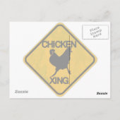 Carte Postale SIGNE DE PASSAGE DE Poulet Rustique (Dos)
