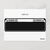 Carte Postale Signe de rue vide, Ajouter un nom, nom de rue (Dos)