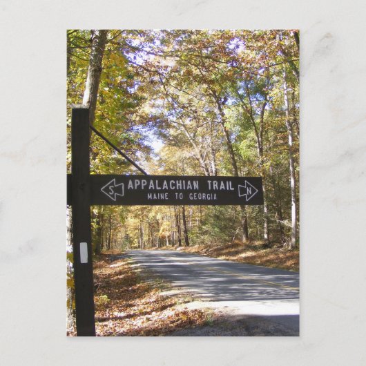 Carte Postale signe de sentier appalachien chute de pennsylvanie (Devant)