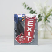 Carte Postale Signe de sortie (Debout devant)