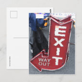 Carte Postale Signe de sortie (Devant / Derrière)