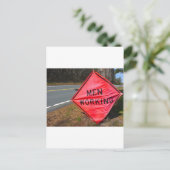 CARTE POSTALE SIGNE DE TRAVAIL DES HOMMES (Debout devant)