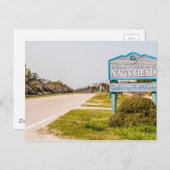 Carte Postale signe de ville de la carolina nord (Devant / Derrière)