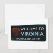 Carte Postale SIGNE DE Virginie Bienvenue (Devant / Derrière)