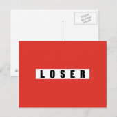 CARTE POSTALE SIGNE D'INTERDICTION LOSER (Devant / Derrière)