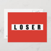 CARTE POSTALE SIGNE D'INTERDICTION LOSER (Devant / Derrière)