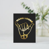 CARTE POSTALE SIGNE D'OR HANG LOOSE (Debout devant)