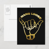 CARTE POSTALE SIGNE D'OR HANG LOOSE (Devant / Derrière)