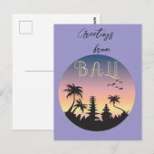 Carte Postale SIGNE DU Tourisme DE Bali (Devant / Derrière)