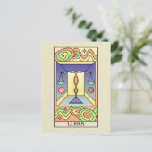 Carte Postale Signe du zodiaque Balance Art abstrait Vintage (Debout devant)