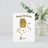 Carte Postale Signe du zodiaque Lion (Debout devant)
