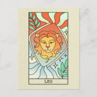 Signe du zodiaque Lion Art abstrait Vintage
