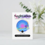 Carte Postale Signe du zodiaque moderne Sagittaire Citation Élém (Debout devant)