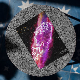 Carte Postale Signe du zodiaque personnalisé Galaxy Aquarius