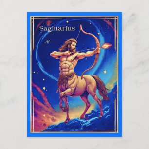 Carte Postale Signe du zodiaque Sagittaire comme l'Archer Célest