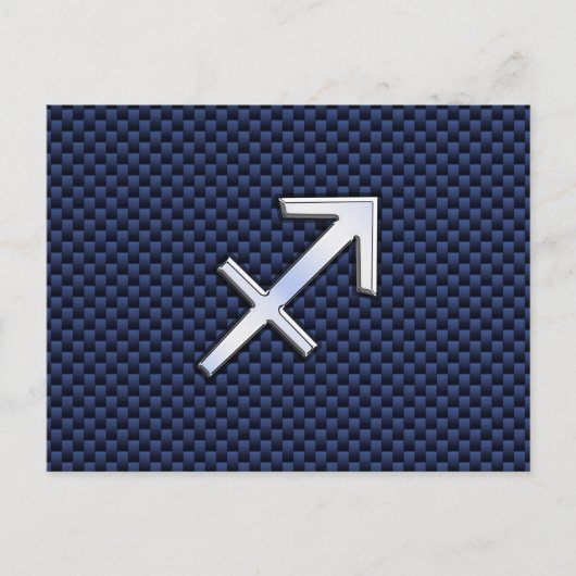 Carte Postale Signe du zodiaque Sagittaire sur fond en fibre de  (Devant)