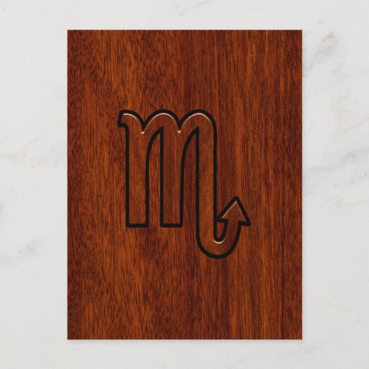 Carte Postale Signe du zodiaque Scorpion dans un décor de style (Devant)