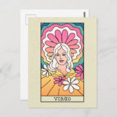 Carte Postale Signe du zodiaque Vierge Art abstrait Vintage (Devant / Derrière)
