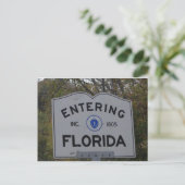 Carte Postale Signe entrant de la Floride (Debout devant)