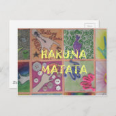 Carte Postale Signe Hakuna Matata - Impression (Devant / Derrière)
