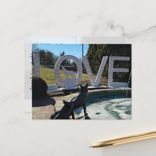 Carte Postale SIGNE LOVEworks Wolf (Devant/Arrière en situation)