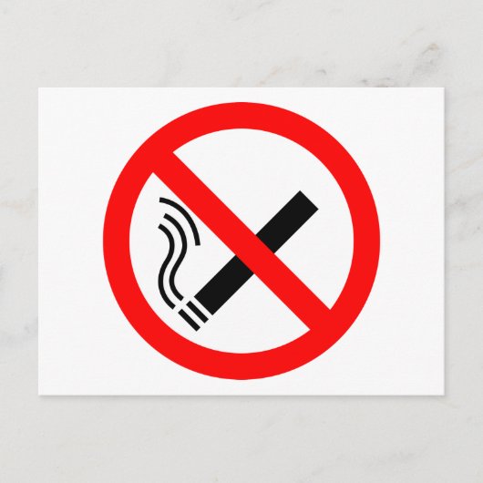 Carte Postale Signe NO Smoking - Signal UK (Devant)