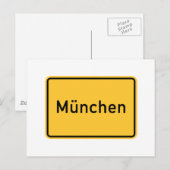 Carte Postale SIGNE ROUTIER DE Munich (Allemagne) (Devant / Derrière)