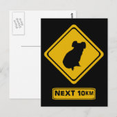 Carte Postale signe routier koala (Devant / Derrière)
