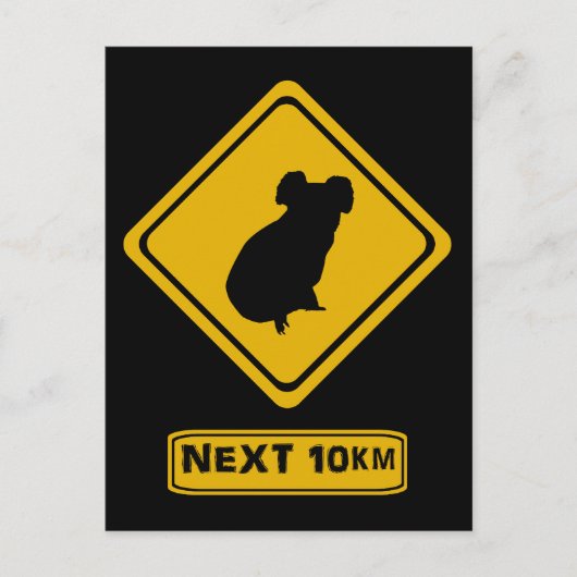 Carte Postale signe routier koala (Devant)