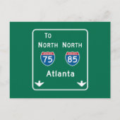 Carte Postale SIGNE ROUTIÈRE D'Atlanta, GA (Devant)