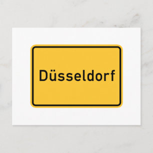 Carte Postale SIGNE ROUTIÈRE DE Düsseldorf, Allemagne