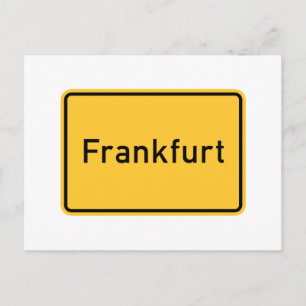 Carte Postale SIGNE ROUTIÈRE DE Francfort (Allemagne)