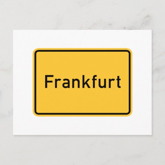Carte Postale SIGNE ROUTIÈRE DE Francfort (Allemagne) (Devant)