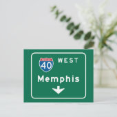 Carte Postale SIGNE ROUTIÈRE DE Memphis, TN (Debout devant)