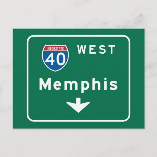 Carte Postale SIGNE ROUTIÈRE DE Memphis, TN (Devant)