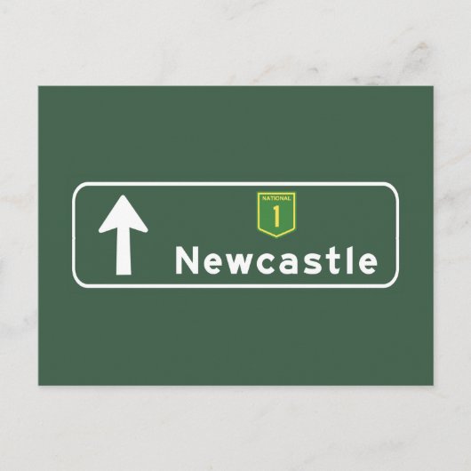 Carte Postale SIGNE ROUTIÈRE DE Newcastle, Australie (Devant)