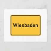 Carte Postale SIGNE ROUTIÈRE DE Wiesbaden, Allemagne (Devant)