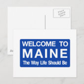 Carte Postale SIGNE ROUTIÈRE DU Maine - USA (Devant / Derrière)